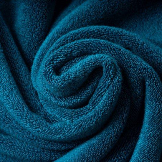 Unyqoos® Exclusieve Set van 2 Luxe Douchehanddoeken in Oceaansblauw en Turquoise, 100% Katoen, Hoog Absorberend Vermogen