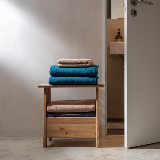 Unyqoos® Exclusieve Set van 2 Luxe Douchehanddoeken in Oceaansblauw en Turquoise, 100% Katoen, Hoog Absorberend Vermogen