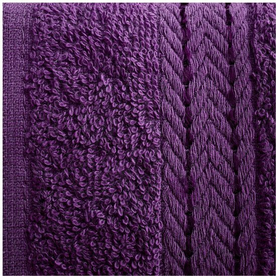 Unyqoos ® Set van Luxe 10-Delige Familiehanddoeken in Diep Paars, Gemaakt van Hoogwaardig Egyptisch Katoen