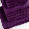 Unyqoos ® Set van Luxe 10-Delige Familiehanddoeken in Diep Paars, Gemaakt van Hoogwaardig Egyptisch Katoen
