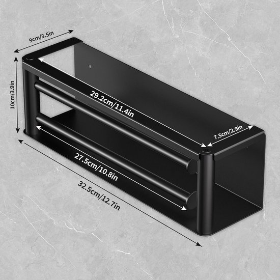 Unyqoos ® Stijlvolle Muurhanddoekhouder met Flexibele Installatie en Zwenkstangen voor Badkamer en Keuken