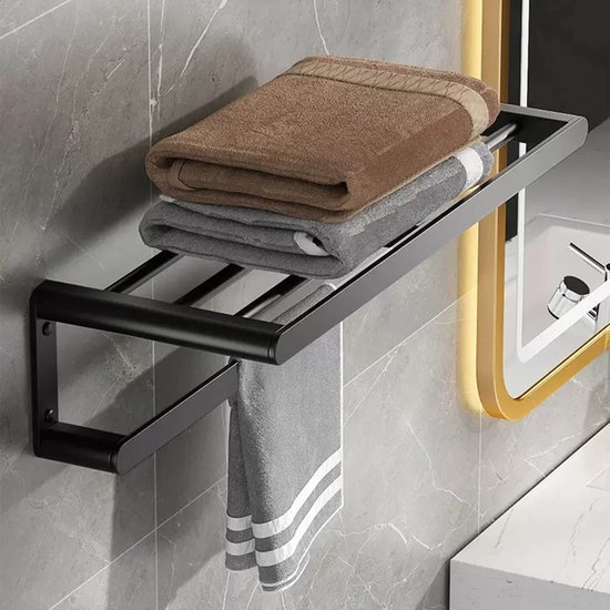 Unyqoos ® Stijlvolle Dubbele Handdoekhouder met Eenvoudige Installatie voor Badkamer en Keuken