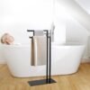 Unyqoos ® Stijlvolle Vrijstaande Handdoekhouder met Twee Stangen voor Elke Ruimte in Huis