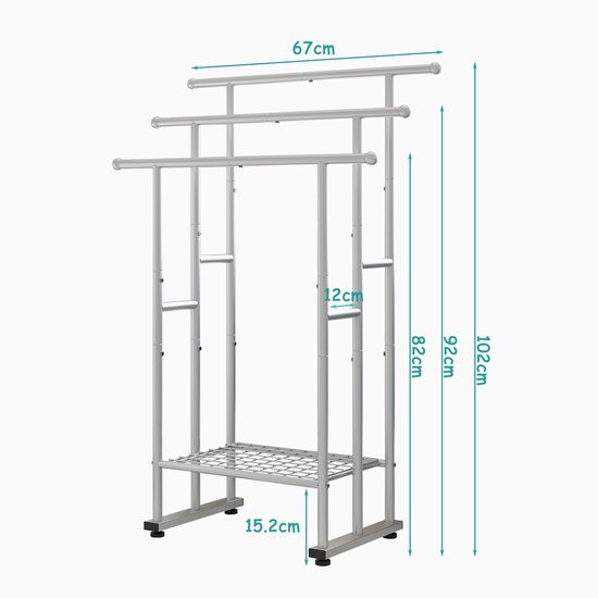 Unyqoos ® Stijlvolle Vrijstaande Handdoekhouder met Drie Robuuste Stangen voor Optimale Ruimtebenutting in Badkamer en Keuken