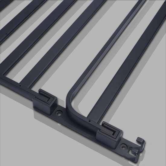 Unyqoos ® Handdoekenrek met Zelfklevende en Booropties, Zwart, 90° Inklapbare Wandmontage met 4 Haken, 60 cm Lengte