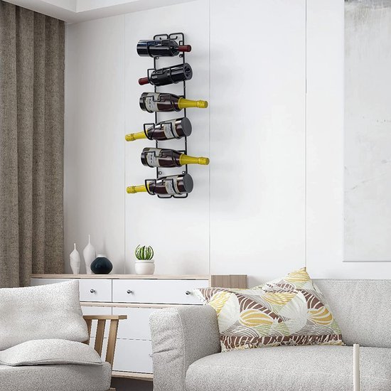 Unyqoos ® Ruimtebesparende Handdoekhouder voor Wandmontage met 6 Praktische Opbergniveaus in Modern Zwart Design