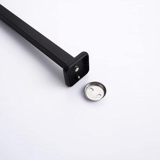 Unyqoos ® Stijlvolle Enkelsarmige Handdoekhouder voor Moderne Badkamers - Mat Zwart 40cm, Roestvrij Staal