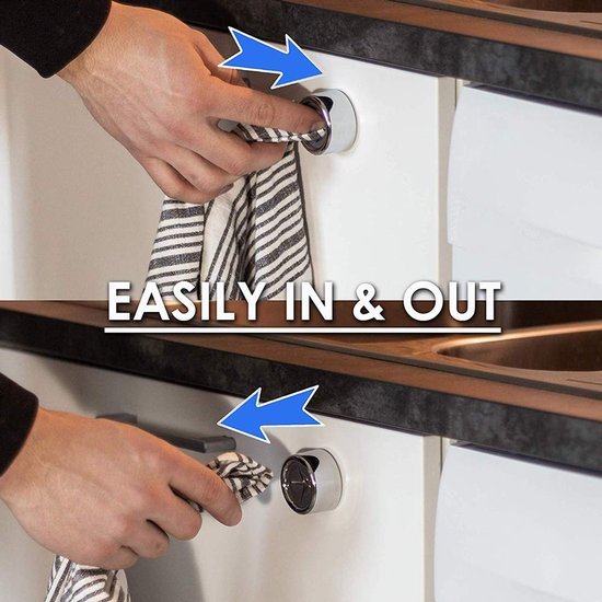 Unyqoos ® Zelfklevende Handdoekhouder voor Badkamer en Keuken - Set van 4 Stuks