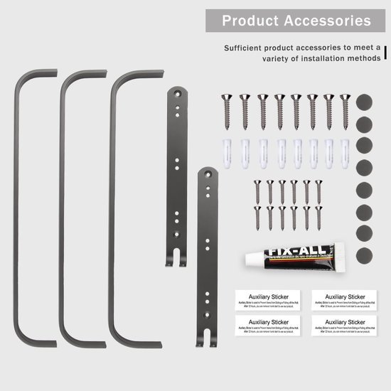 Unyqoos ® Stijlvolle en Functionele Wandhanddoekhouder met Dubbele Installatieopties en Drie Lagen