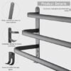 Unyqoos ® Stijlvolle en Functionele Wandhanddoekhouder met Dubbele Installatieopties en Drie Lagen