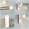 Unyqoos ® Innovatieve Zelfklevende Handdoekhouder Set met Stalen Stangen voor Badkamer en Keuken