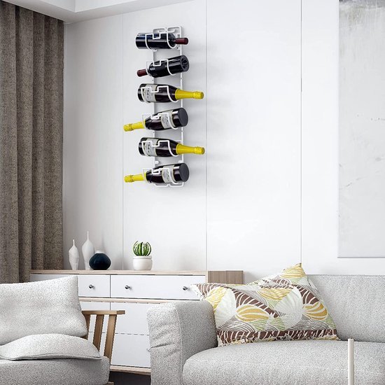 Unyqoos ® Stijlvolle Wandgemonteerde Handdoekhouder met 6 Compartimenten voor Badkamer en Huishoudelijk Gebruik