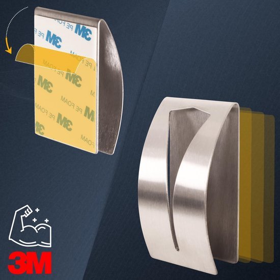 550x550-26243.jpg Unyqoos® Set van vijf zelfklevende roestvrijstalen haken voor badkamer en keuken