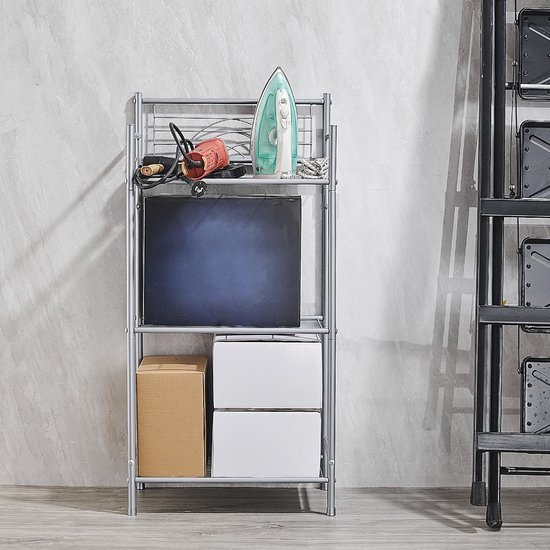550x550-26256.jpg Unyqoos® Vrijstaand metalen opbergrek met vier niveaus voor badkamer en keuken