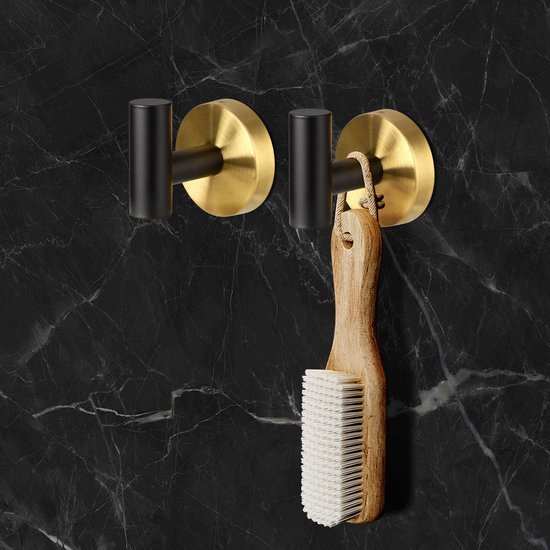 550x550-26258.jpg Unyqoos® Set van twee stijlvolle wandhaken in zwart-goud voor badkamer en keuken
