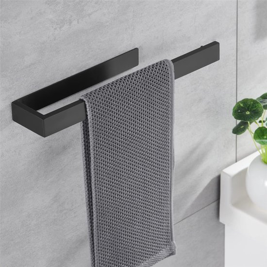 550x550-26270.jpg Unyqoos® Zelfklevende handdoekhouders van 35 cm in mat zwart voor badkamer en keuken