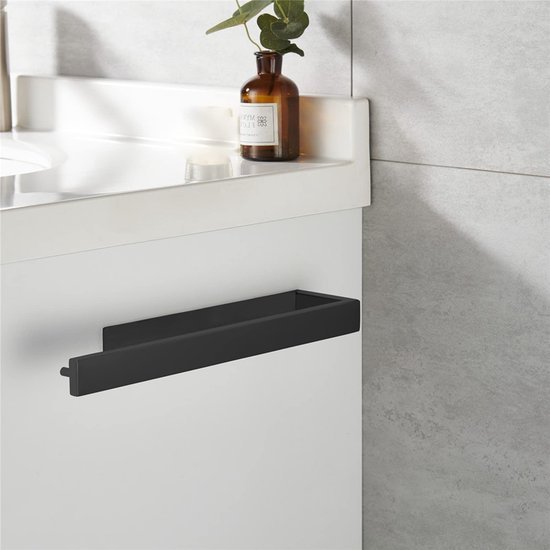 550x550-26271.jpg Unyqoos® Zelfklevende handdoekhouders van 35 cm in mat zwart voor badkamer en keuken
