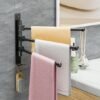 Unyqoos® Ruimtebesparende draaibare handdoekhouder zonder boren met sterke draagkracht voor badkamergebruik