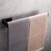 Unyqoos® Stijlvolle en Handdoekhouder van Roestvrij Staal voor Badkamer en Keuken, Zwart Mat, 35 cm