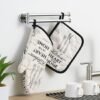 Unyqoos® Handdoekhouder voor keuken met draaibare armen van roestvrij staal, 23 cm gepolijst