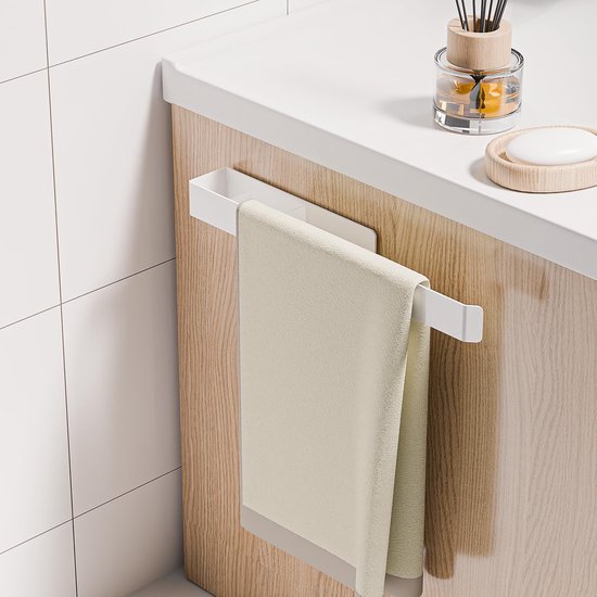 550x550-26329.jpg Unyqoos® Witte handdoekhouder zonder boren van roestvrij staal voor badkamer en keuken