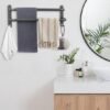 Unyqoos® Dubbele handdoekhouder zonder boren voor badkamer en keuken met haken
