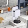 Unyqoos® Vrijstaande handdoekhouder met dubbele stang voor badkamer en keuken