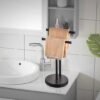 Unyqoos® Vrijstaande handdoekhouder met dubbele stang voor badkamer en keuken