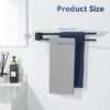 550x550-26427.jpg Unyqoos® Zwarte draaibare handdoekhouder met twee armen voor badkamer en keuken