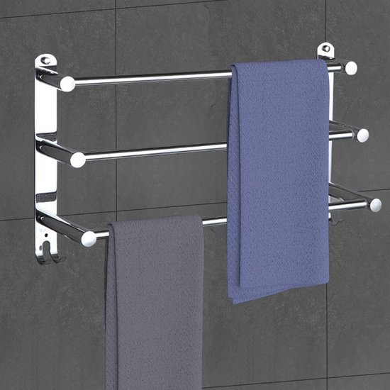 Unyqoos® Uittrekbare handdoekhouder van roestvrij staal voor badkamer en keuken
