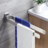 Unyqoos® Dubbele handdoekhouder van roestvrij staal voor badkamer en keuken 40 cm
