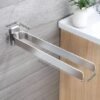 Unyqoos® Dubbele handdoekhouder van roestvrij staal voor badkamer en keuken 40 cm