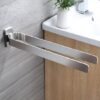 Unyqoos® Dubbele handdoekhouder van roestvrij staal voor badkamer en keuken 40 cm