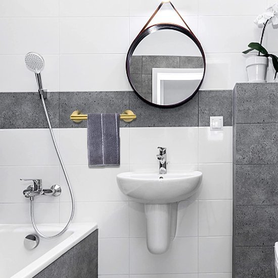 Unyqoos® Elegante en handdoekhouder van roestvrij staal voor badkamer en keuken