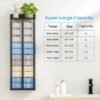 550x550-26472.jpg Unyqoos® Ruime zwarte wandhanddoekhouder met houten plank voor badkameropslag