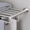 Unyqoos® Roestvrijstalen dubbele handdoekhouder voor badkamer en keuken - 60 cm wandmontage