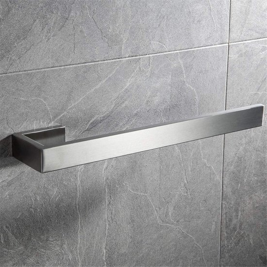 Unyqoos® Roestvrijstalen Handdoekhouder voor Badkamer en Keuken - Wandmontage 35 cm Lang, Geborsteld