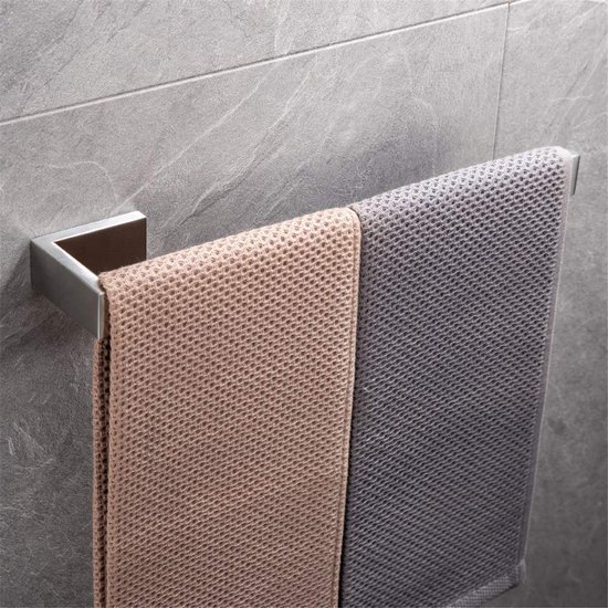 Unyqoos® Roestvrijstalen Handdoekhouder voor Badkamer en Keuken - Wandmontage 35 cm Lang, Geborsteld
