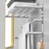 Unyqoos® Uittrekbare Handdoekhouder voor Badkamer met Roestvrij Stalen Dubbele Stang en Wandmontage Opties