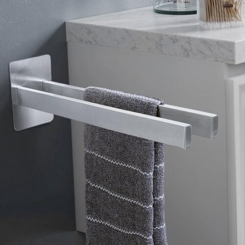 550x550-26508.jpg Unyqoos® Zelfklevende roestvrijstalen handdoekhouder met twee armen en wandmontage