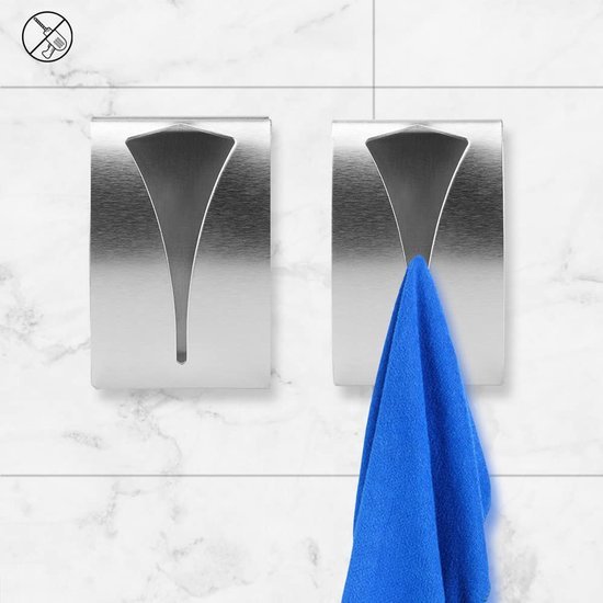 550x550-26514.jpg Unyqoos® Set van vier zelfklevende roestvrijstalen haken voor badkamer en keuken