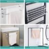Unyqoos® Roestvrijstalen dubbele handdoekhouder met haken voor badkamer en keuken