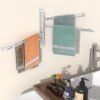 Unyqoos® Stijlvolle draaibare handdoekhouder met 4 zwenkarmen voor badkamer en keuken