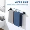 Unyqoos® Dubbele handdoekhouder van roestvrij staal met zwart design voor badkamer
