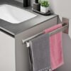 Unyqoos® Dubbele zelfklevende handdoekhouder voor badkamer en keuken zonder boren