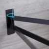 Unyqoos® Draaibare handdoekhouder zonder boren met dubbele stangen voor badkamer en keuken