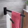Unyqoos® Draaibare handdoekhouder zonder boren met dubbele stangen voor badkamer en keuken