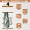 Unyqoos® Multifunctioneel wand- en vrijstaand handdoekenrek met 5 lagen van hout