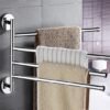 Unyqoos® Draaibare handdoekhouder met vier inklapbare armen voor ruimtebesparing in de badkamer