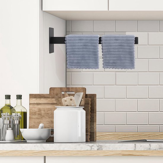 550x550-26733.jpg Unyqoos® Zwarte zelfklevende handdoekhouder zonder boren voor badkamer en keuken